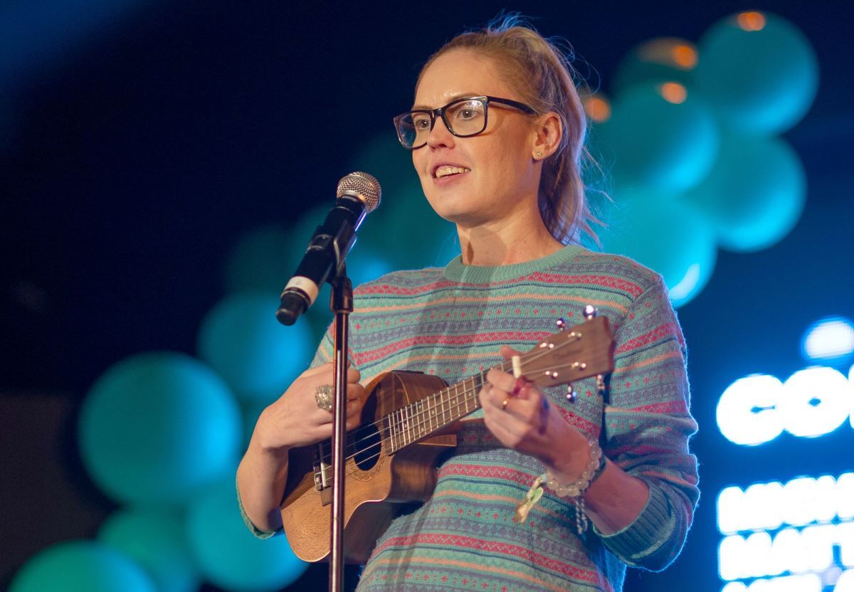 ミュージカルでレイガンを演じる予定だったコメディアンのステフ・ブロードブリッジ/Marc Grimwade/WireImage/Getty Images via CNN Newsource